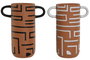 DKD Home Decor Jarrón de Terracota con Asas Surtido de 2 Piezas