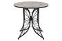 DKD Home Decor Mesa Redonda Comedor Terraza Y Jardin Negro Multicolor 80 x 76 x 80 cm Metal Ceramica