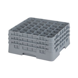 CAMBRO Cesta de lavado 36 compartimentos 3 alturas Gris claro