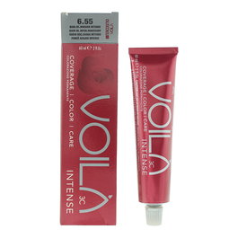 Voila 3C Intense, Tinte permanente para el cabello, 6.55 Dark Blonde Intense Mahogany, 60 ml
