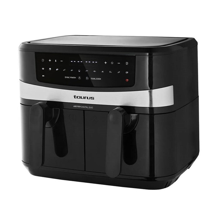Taurus Air Fry Digital Duo 9L 2600W Freidora de Aire Negra 973980000