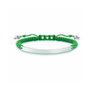 Thomas Sabo Pulsera LBA0058-173-6-L21v de Plata de Ley 925 y Nailon Verde