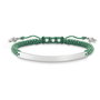 Thomas Sabo Pulsera LBA0058-173-6-L21v de Plata de Ley 925 y Nailon Verde