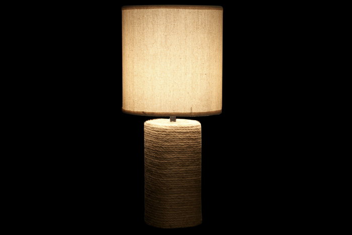 DKD Home Decor Lámpara de sobremesa Cuerda Dolomite Marrón DKD Home Decor Lámpara de sobremesa Cuerda Dolomite Marrón