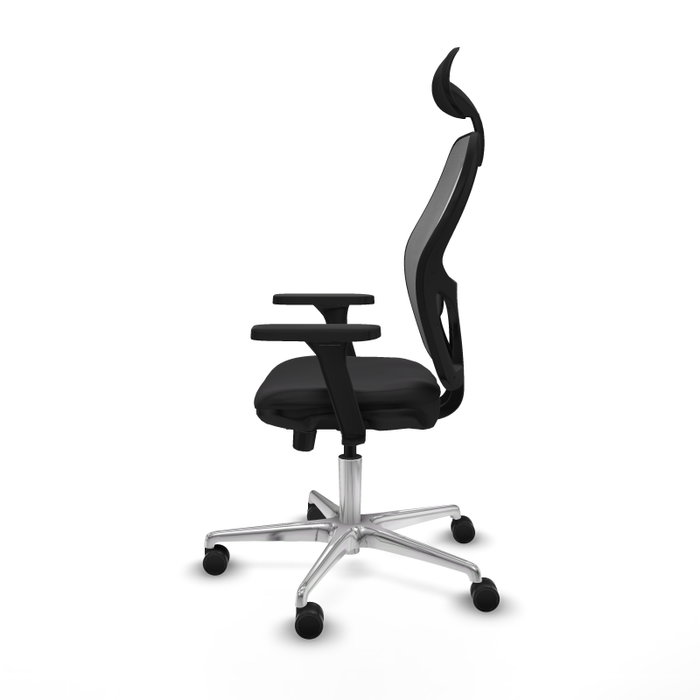 PIQUERAS Y CRESPO Silla de oficina Jorquera con mecanismo Sincro/Traslack, Negro/Gris