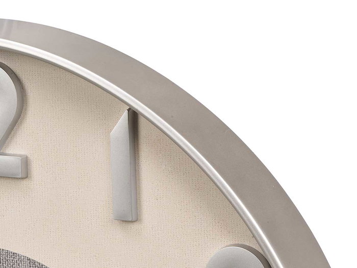GIFTDECOR Reloj de Pared con Números en Relieve Plata-Blanco 50cm GIFTDECOR Reloj de Pared con Números en Relieve Plata-Blanco 50cm