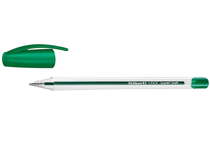 Pelikan Bolígrafo Stick Super Soft Verde Tinta Aceite 0,4 mm
