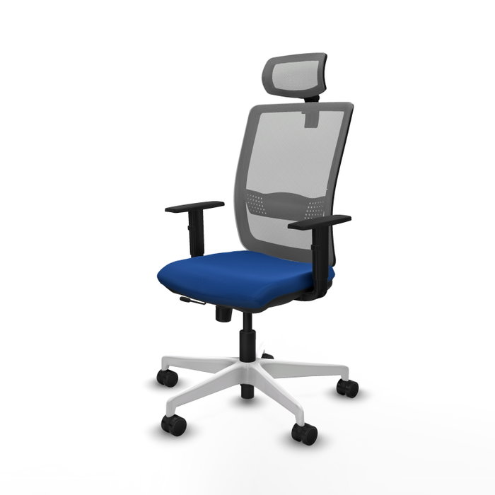PIQUERAS Y CRESPO Silla de oficina Haches con mecanismo Sincro/Traslack, Azul y Gris PIQUERAS Y CRESPO Silla de oficina Haches con mecanismo Sincro/Traslack, Azul y Gris