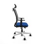 PIQUERAS Y CRESPO Silla de oficina Haches con mecanismo Sincro/Traslack, Azul y Gris