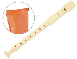 Hohner Flauta Dulce Serie Melody Color Marfil con Funda Naranja