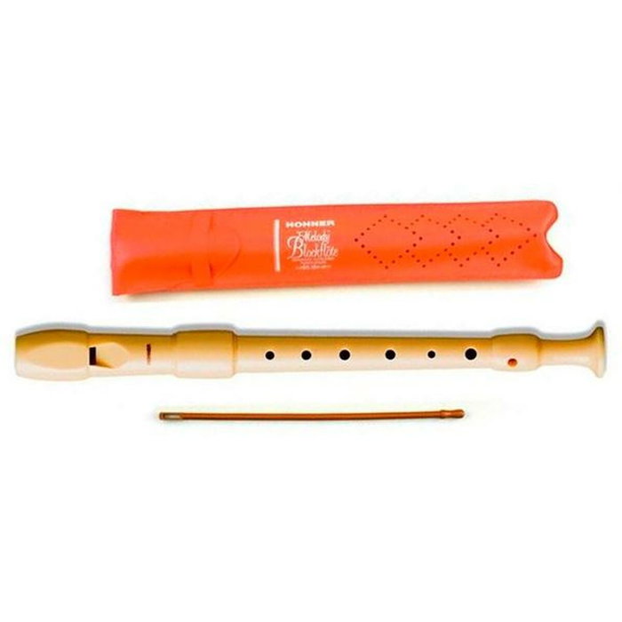 Hohner Flauta Dulce Serie Melody Color Marfil con Funda Naranja Hohner Flauta Dulce Serie Melody Color Marfil con Funda Naranja