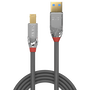 Lindy Cable USB 3.2 Gen 1 de 5m USB A a USB B Gris Cromo Line