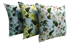 DKD Home Decor Surtido de Cojines de Flores 45x45x10 cm
