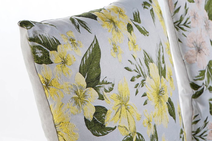 DKD Home Decor Surtido de Cojines de Flores 45x45x10 cm