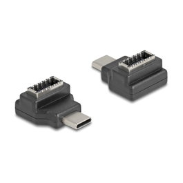 DeLOCK Adaptador USB Type-C a USB Type-E 10 Gbps Negro