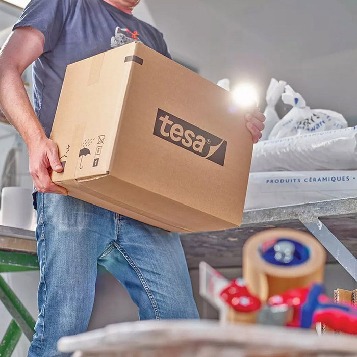 Tesa Cinta Papel con Filamentos Marrón Reforzado Fibra Vidrio 50mm x 25m 60013-00000-00