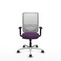 PIQUERAS Y CRESPO Silla de oficina Zulema con mecanismo Sincro, Morado y Blanco