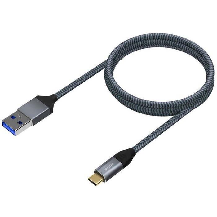 AISENS Cable USB 3.1 Gen2 Aluminio USB-C a USB-A, 1m, Gris