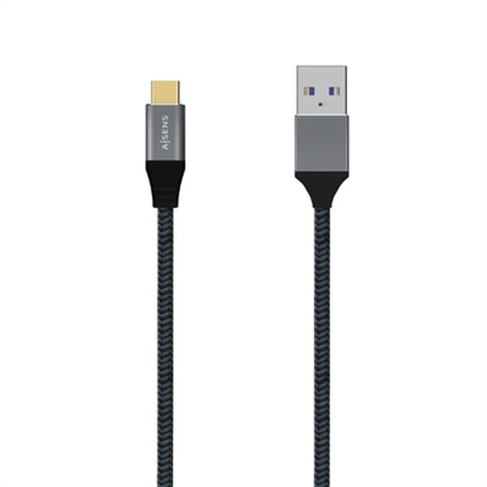 AISENS Cable USB 3.1 Gen2 Aluminio USB-C a USB-A, 1m, Gris