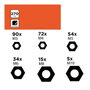 Black+Decker Surtido de tuercas 270 piezas