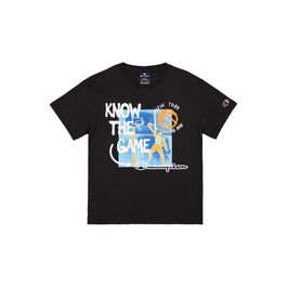 Camiseta Deportiva de Manga Corta Champion Negro