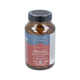 Terranova Multinutriente Prenatal 100Vcap. Complejo Magnifood con Ácido Fólico, Vitaminas y Minerales - Apto para Vegetarianos y Veganos