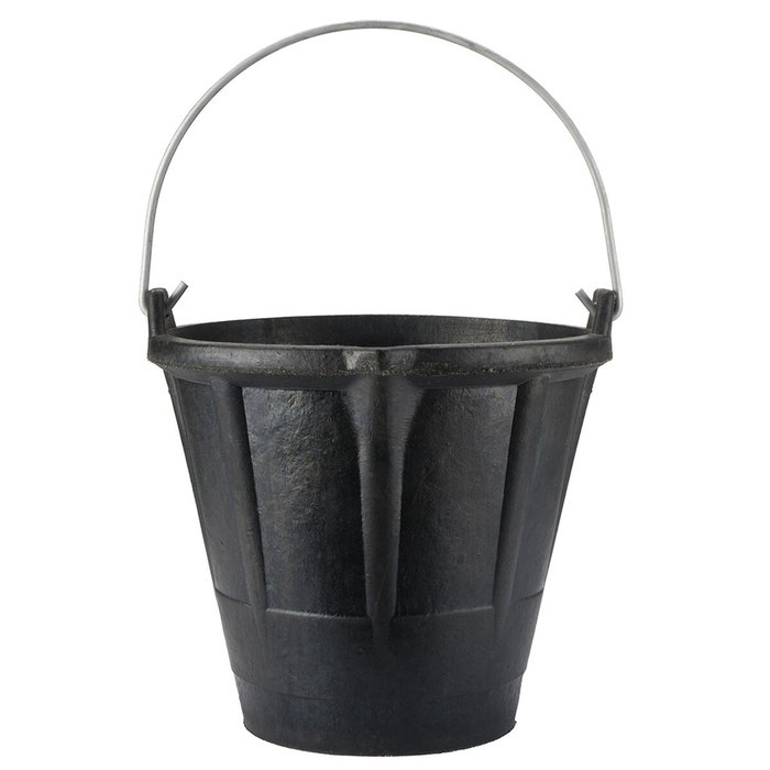 Bellota Cubo industrial 12 l negro con asa metálica