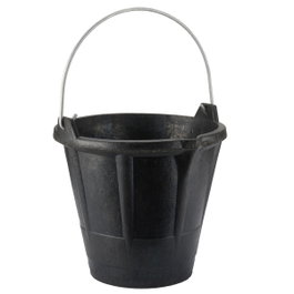 Bellota Cubo industrial 12 l negro con asa metálica