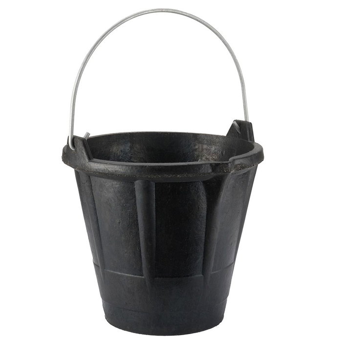 Bellota Cubo Industrial 12L Caucho Resistente Negro con Asa Metálica