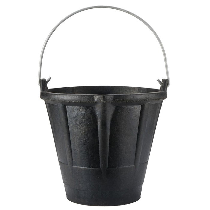 Bellota Cubo Industrial 12L Caucho Resistente Negro con Asa Metálica