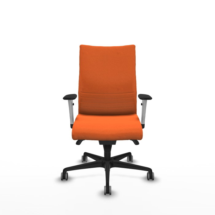 PIQUERAS Y CRESPO Silla Albacete confidente con mecanismo Sincro, Tela Naranja, Brazos 1D PIQUERAS Y CRESPO Silla Albacete confidente con mecanismo Sincro, Tela Naranja, Brazos 1D