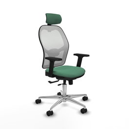 PIQUERAS Y CRESPO Silla de oficina Jorquera Verde esmeralda/Blanco