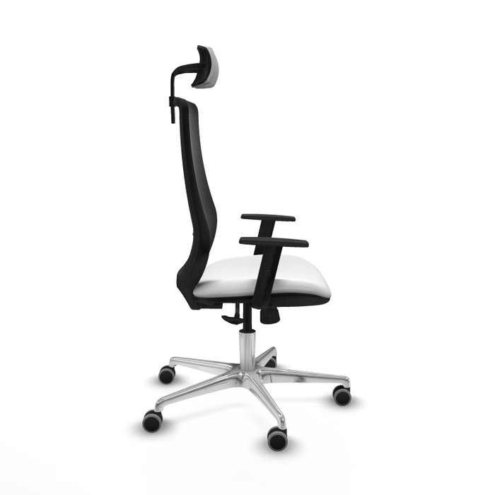 PIQUERAS Y CRESPO Silla de oficina Mardos con mecanismo Sincro, Blanco y Negro