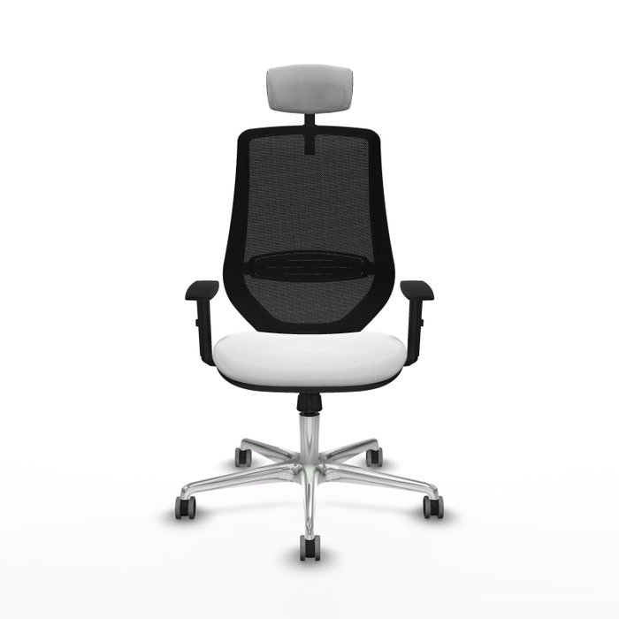 PIQUERAS Y CRESPO Silla de oficina Mardos con mecanismo Sincro, Blanco y Negro