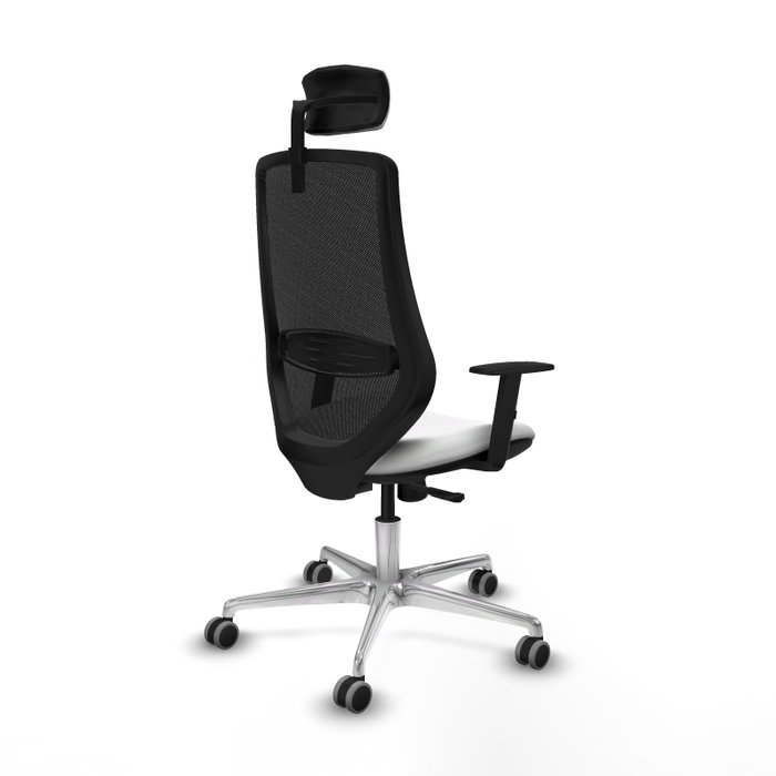 PIQUERAS Y CRESPO Silla de oficina Mardos con mecanismo Sincro, Blanco y Negro