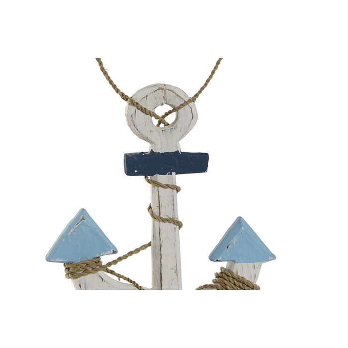 DKD Home Decor Decoración Colgante Albasia Azul y Natural 25x2x74 cm