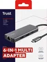 Trust Dalyx Adaptador Multipuerto 6 en 1 USB Tipo C Plata
