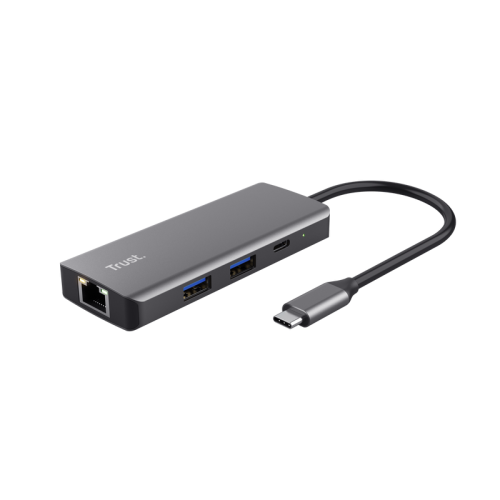 Trust Dalyx Adaptador multipuerto USB-C 6 en 1 Gris