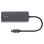 Trust Dalyx Adaptador multipuerto USB-C 6 en 1 Gris