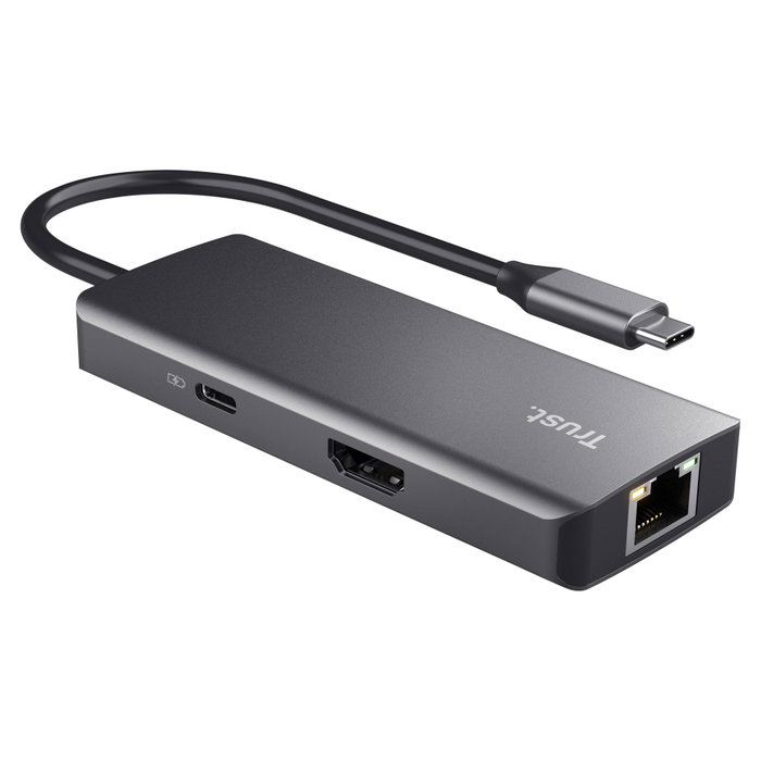 Trust Dalyx Adaptador multipuerto USB-C 6 en 1 Gris