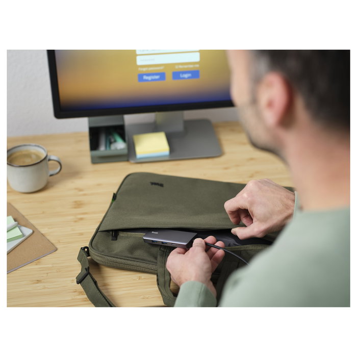 Trust Dalyx Adaptador multipuerto USB-C 6 en 1 Gris