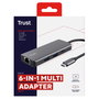 Trust Dalyx Adaptador multipuerto USB-C 6 en 1 Gris