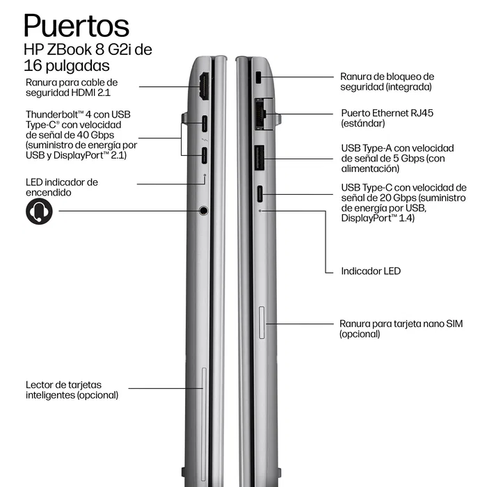 HP ZBook 8 G2i 16 pulgadas Intel Core Ultra 7 32 GB RAM 1 TB SSD HP ZBook 8 G2i 16 pulgadas Intel Core Ultra 7 32 GB RAM 1 TB SSD