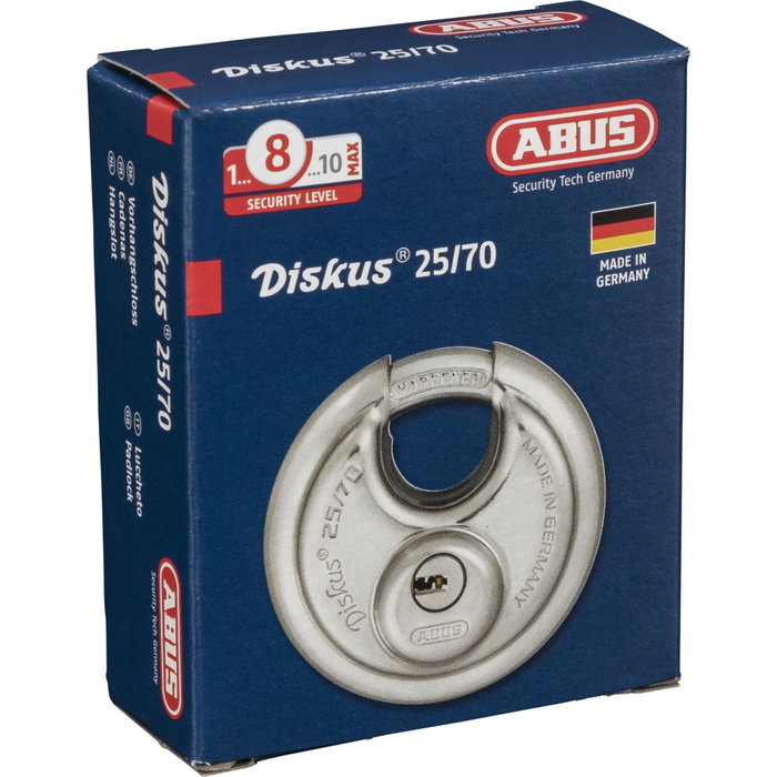 Abus Diskus 25 SL 8 Candado de Seguridad con Nivel 8