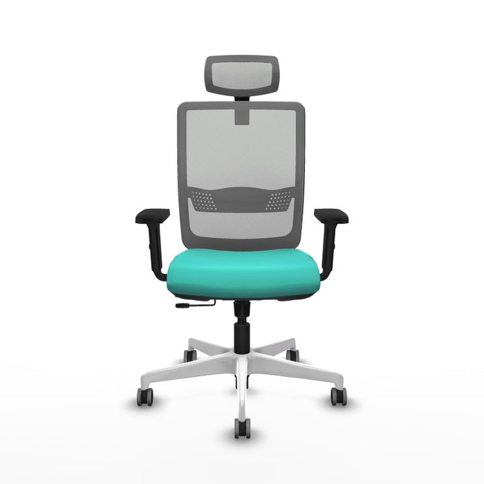 PIQUERAS Y CRESPO Silla de oficina Haches Turquesa y Gris