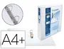 Exacompta Carpeta Canguro 2 Anillas 40 mm DIN A4+ Polipropileno Personalizable Blanco