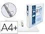 Exacompta Carpeta Canguro 2 Anillas 40 mm DIN A4+ Polipropileno Personalizable Blanco