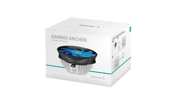 DeepCool Gamma Archer DP-MCAL-GA Ventilador CPU Cooler 120mm para Sockets AM4/AM5, LGA 1700, 1200, 1151, 1600 RPM, 26.1 dB, Negro/Azul