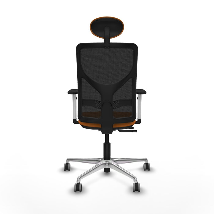 PIQUERAS Y CRESPO Silla de oficina Motilla Naranja y Negro