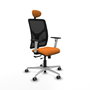 PIQUERAS Y CRESPO Silla de oficina Motilla Naranja y Negro